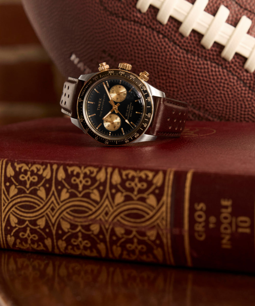 Waterbury Heritage Chronograph 39 mm Leather Strap Watch