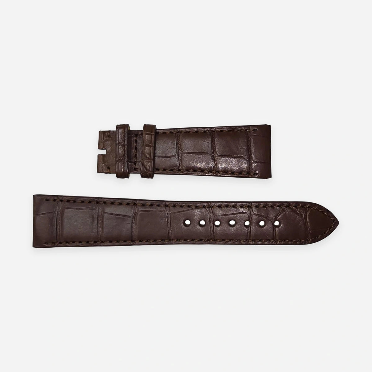 Brown 22/18 mm Alligator Leather Strap 1088P