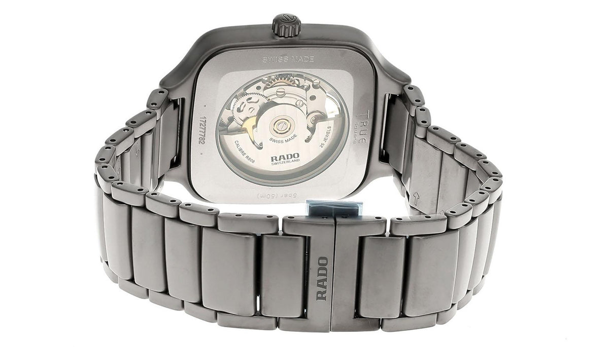 True Square Automatic Stainless Steel 38 mm Skeleton Dial Men's Watch