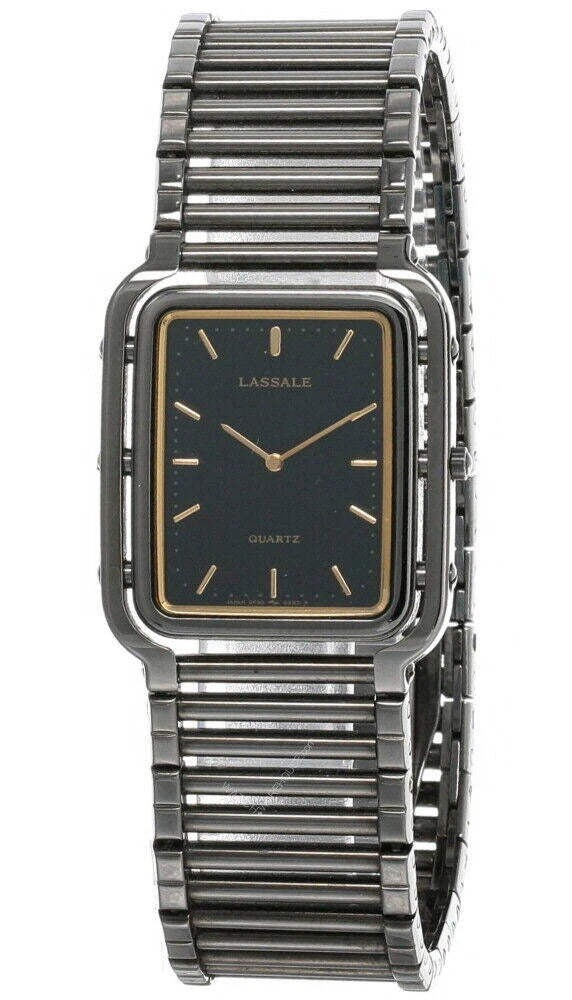Lassale Black Dial Stainless Steel Men's Watch
