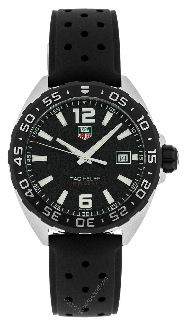 Formula-1 Black Dial Rubber Band Men's Watch