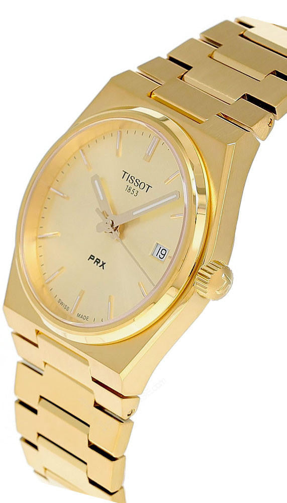 PRX 35 mm Quartz Stainless Steel Gold Dial Unisex Watch