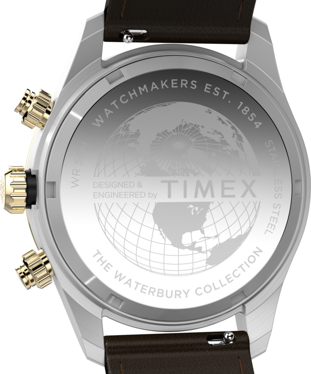 Waterbury Heritage Chronograph 39 mm Leather Strap Watch