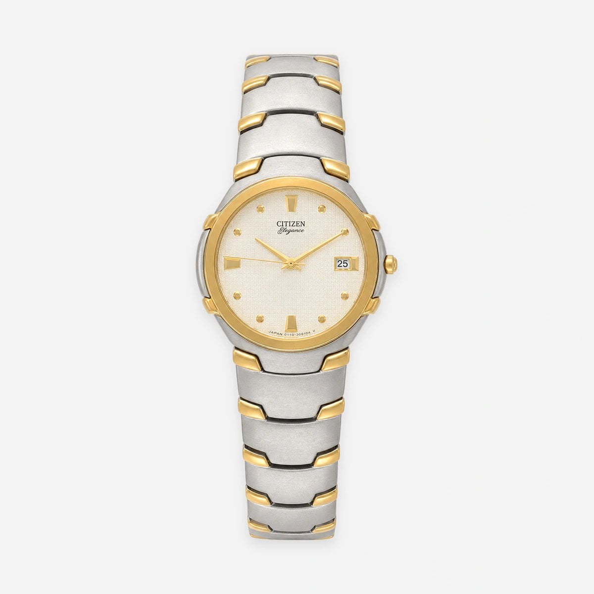 Elegance Gold Dial Two-tone Stainless Steel Men's Watch