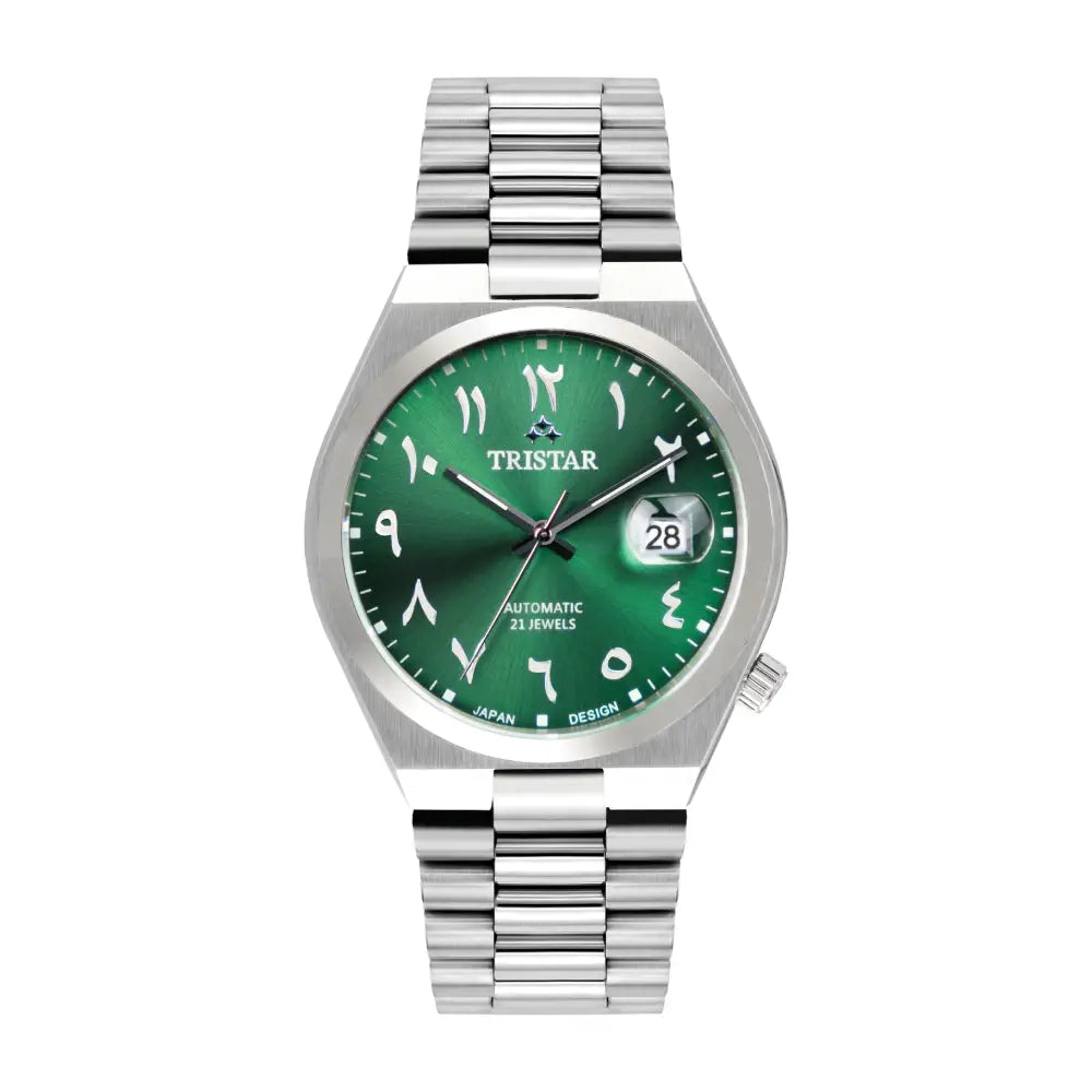Automatic Green Dial Arabic Dial Stainless Steel Men's Watch