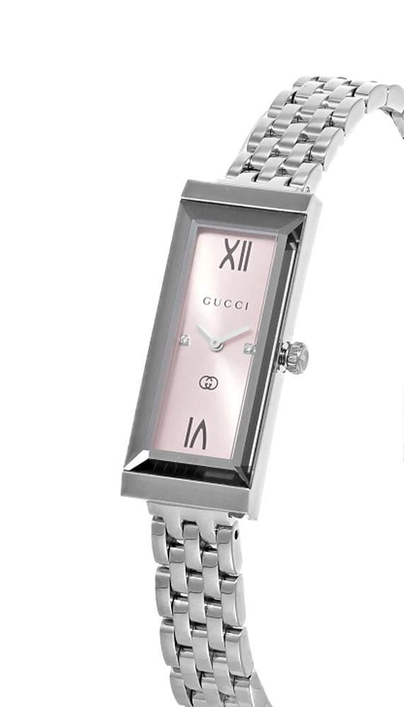 G-Frame Quartz Stainless Steel 14x34 mm Pink Dial Women's Watch