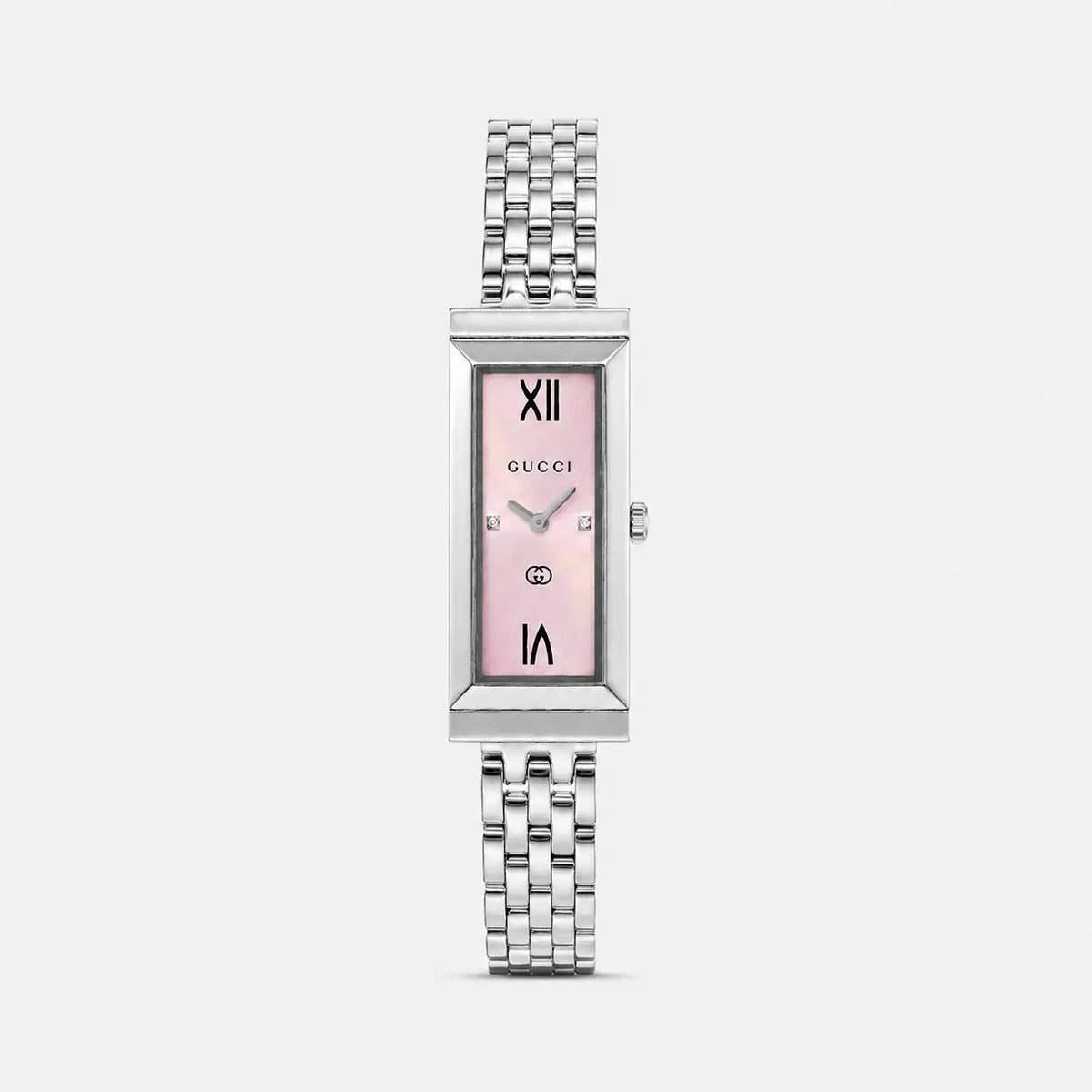 G-Frame Quartz Stainless Steel 14x34 mm Pink Dial Women's Watch