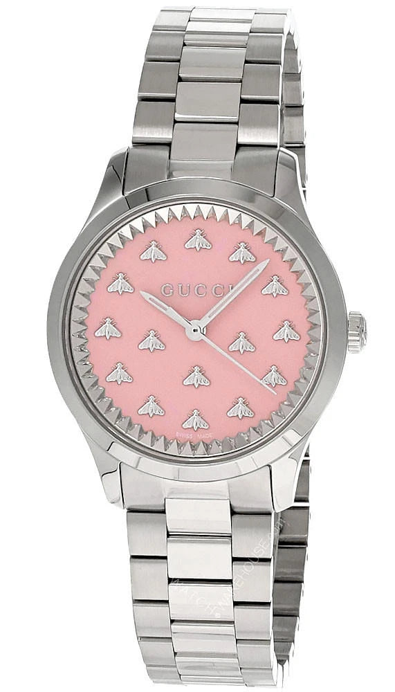 G-Timeless 32 mm Quartz Stainless Steel Pink Dial Women's Watch