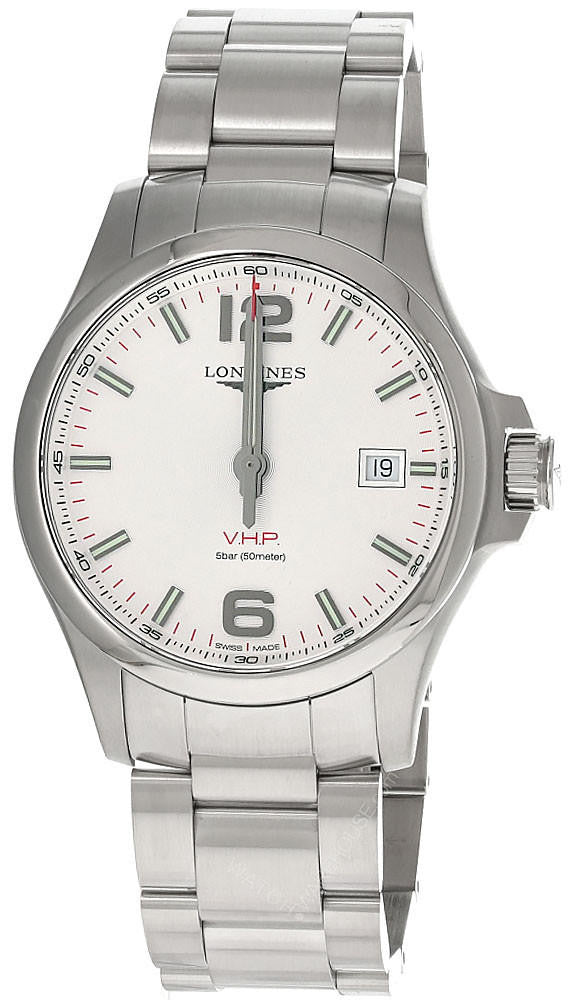 Conquest V.H.P Stainless Steel 43 mm Silver Dial Men's Watch