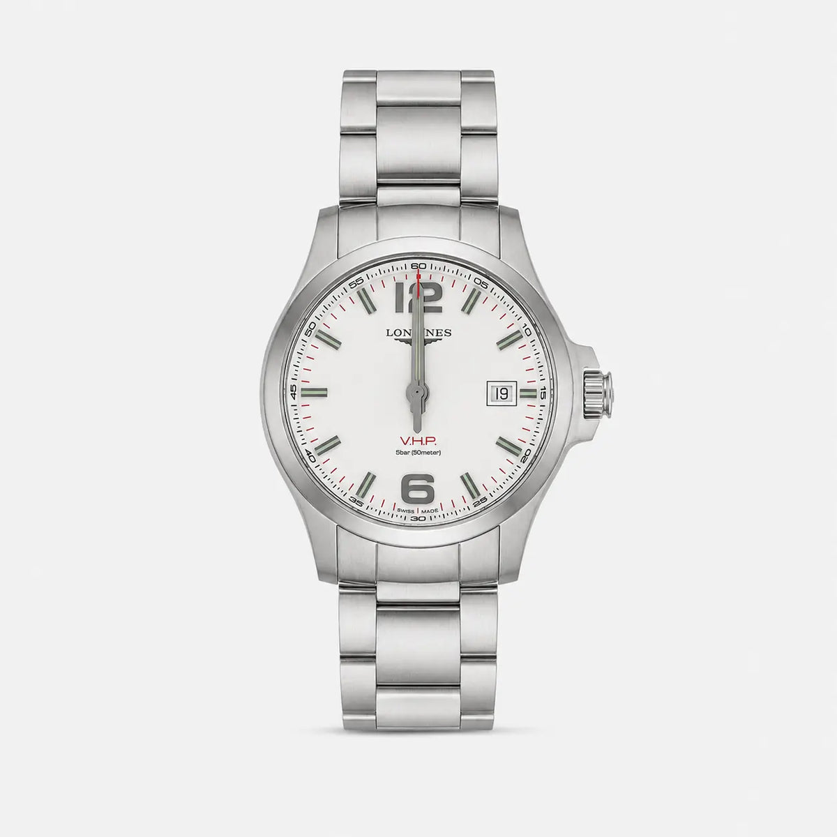 Conquest V.H.P Stainless Steel 43 mm Silver Dial Men's Watch