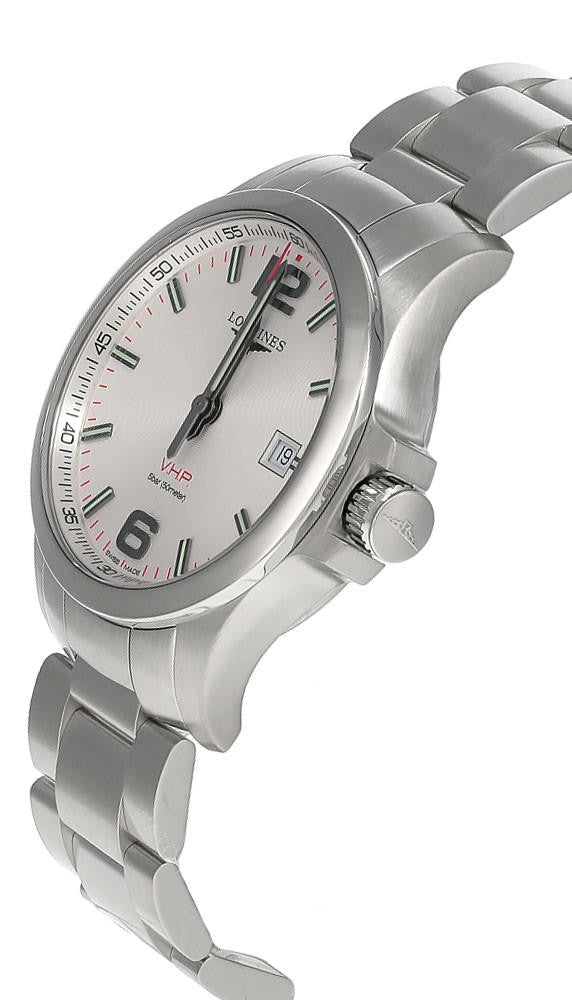 Conquest V.H.P Stainless Steel 43 mm Silver Dial Men's Watch