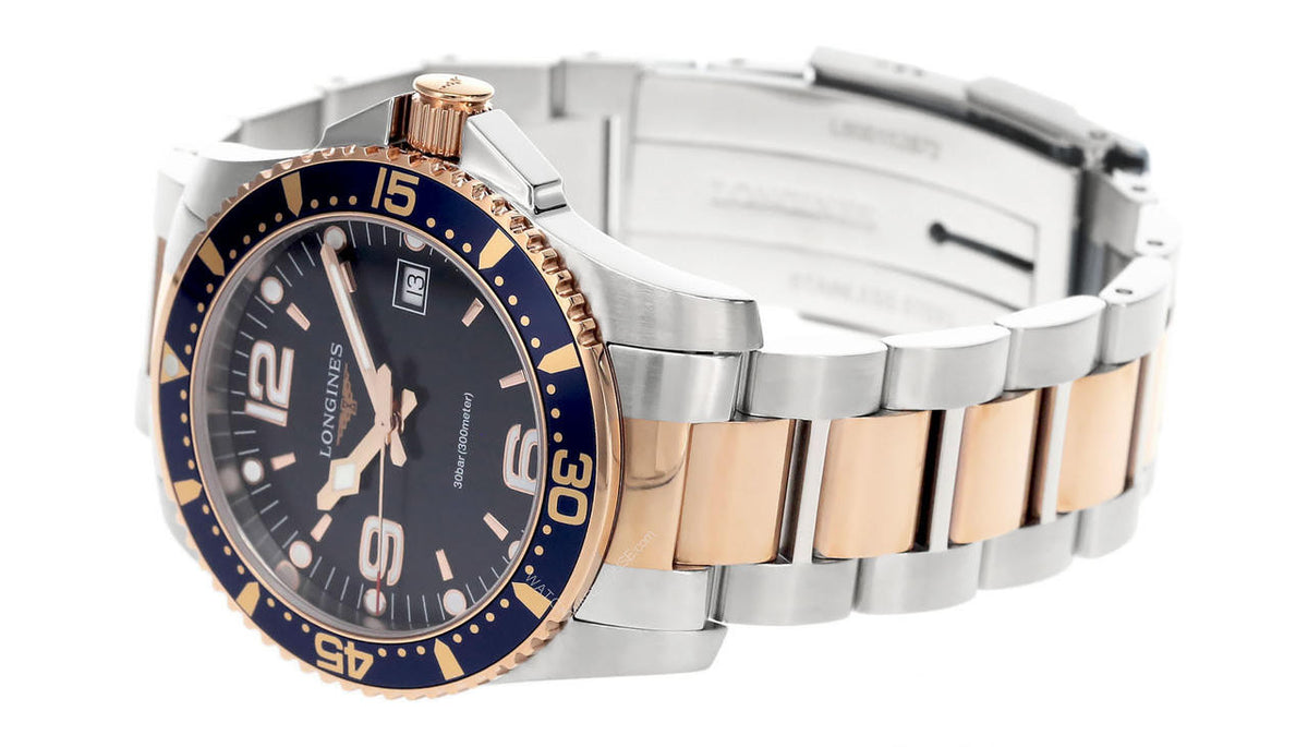 HydroConquest 41 mm Blue Dial 2Tone Men's Watch