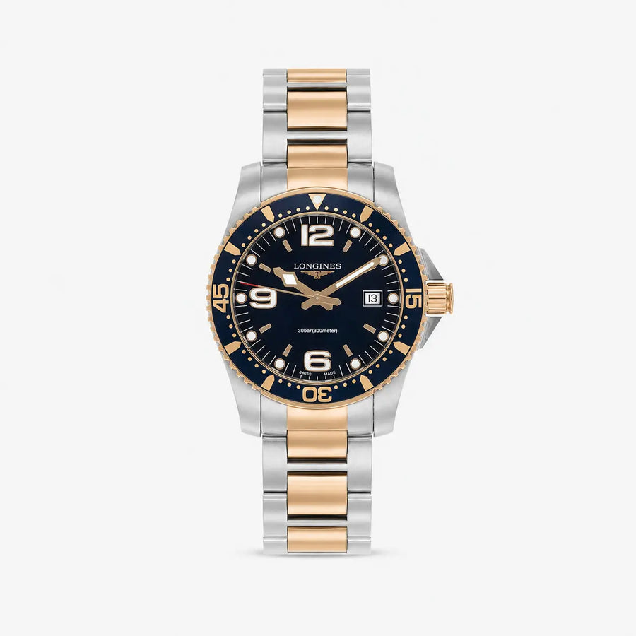 HydroConquest 41 mm Blue Dial 2Tone Men's Watch