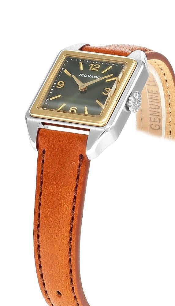 Heritage 1917 Quartz 34 mm Green Dial Leather Women's Watch