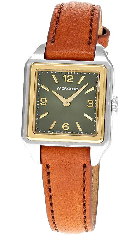Heritage 1917 Quartz 34 mm Green Dial Leather Women's Watch