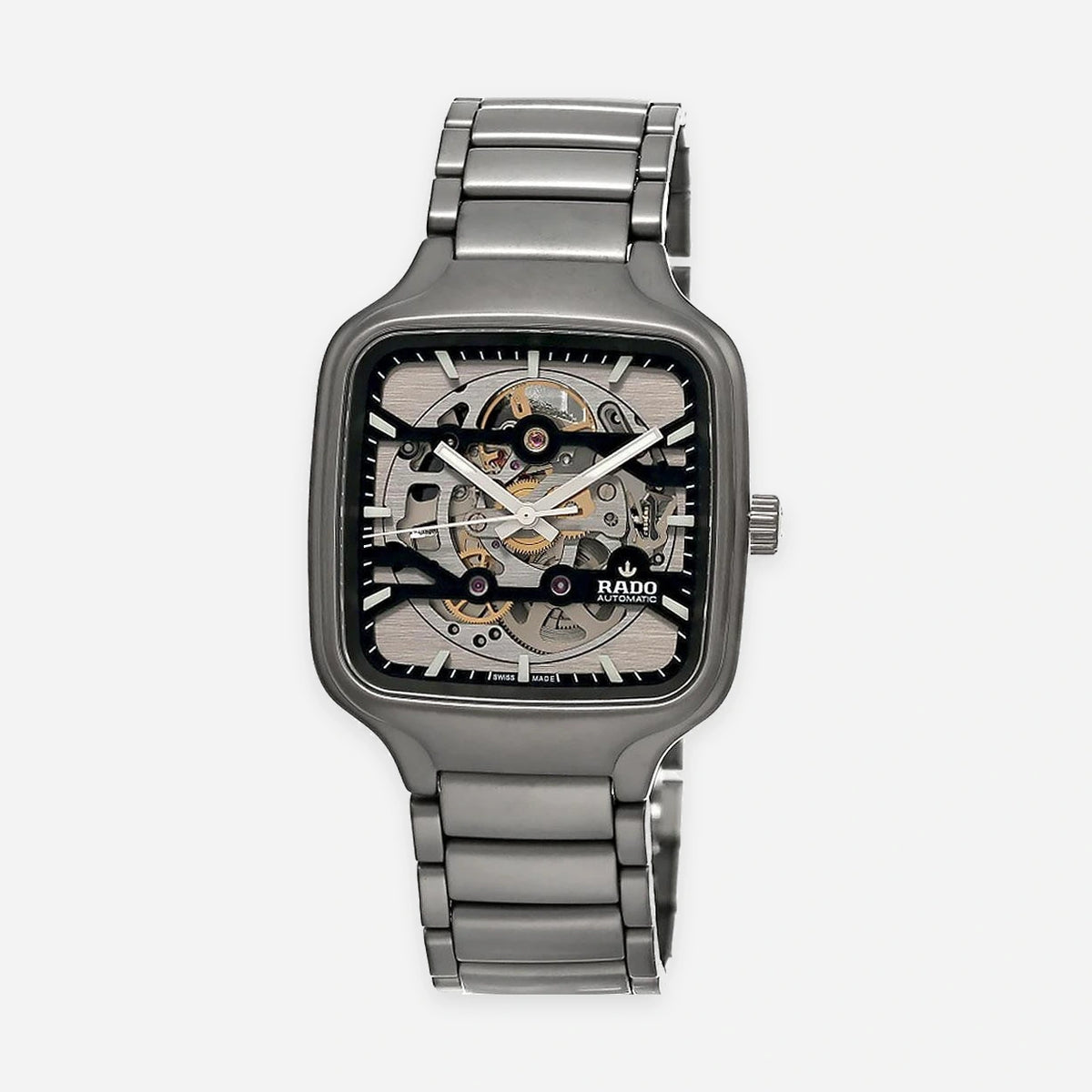 True Square Automatic Stainless Steel 38 mm Skeleton Dial Men's Watch